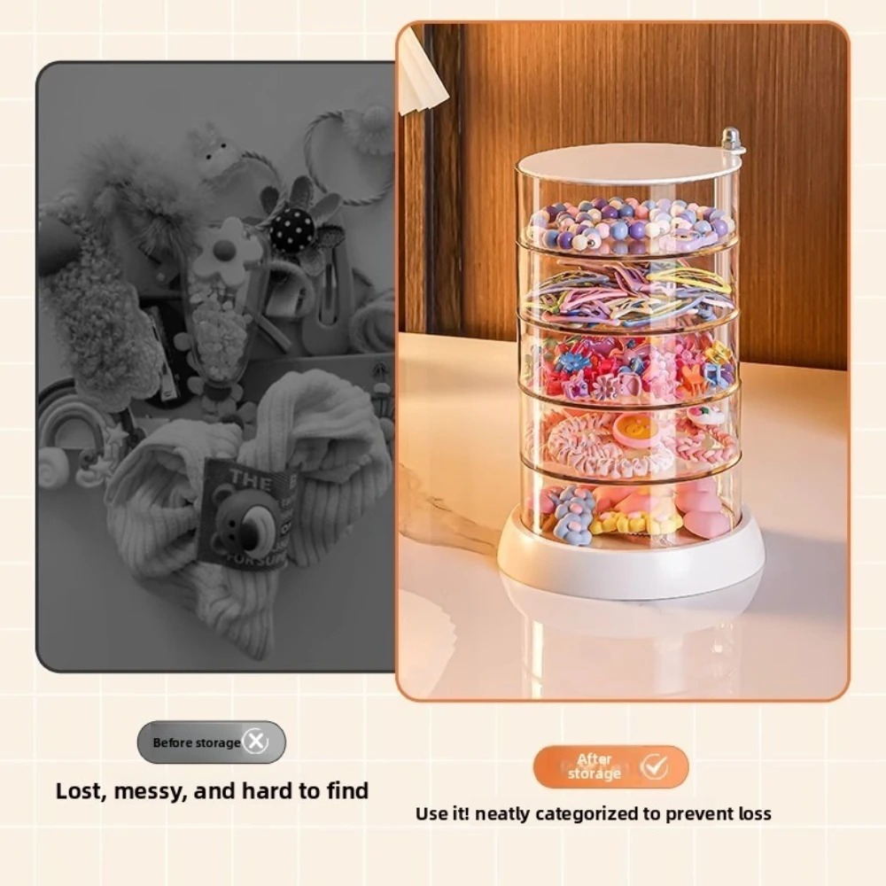 360 Rotating Clear Hair Access - Desk Organizer ulasan dan harga