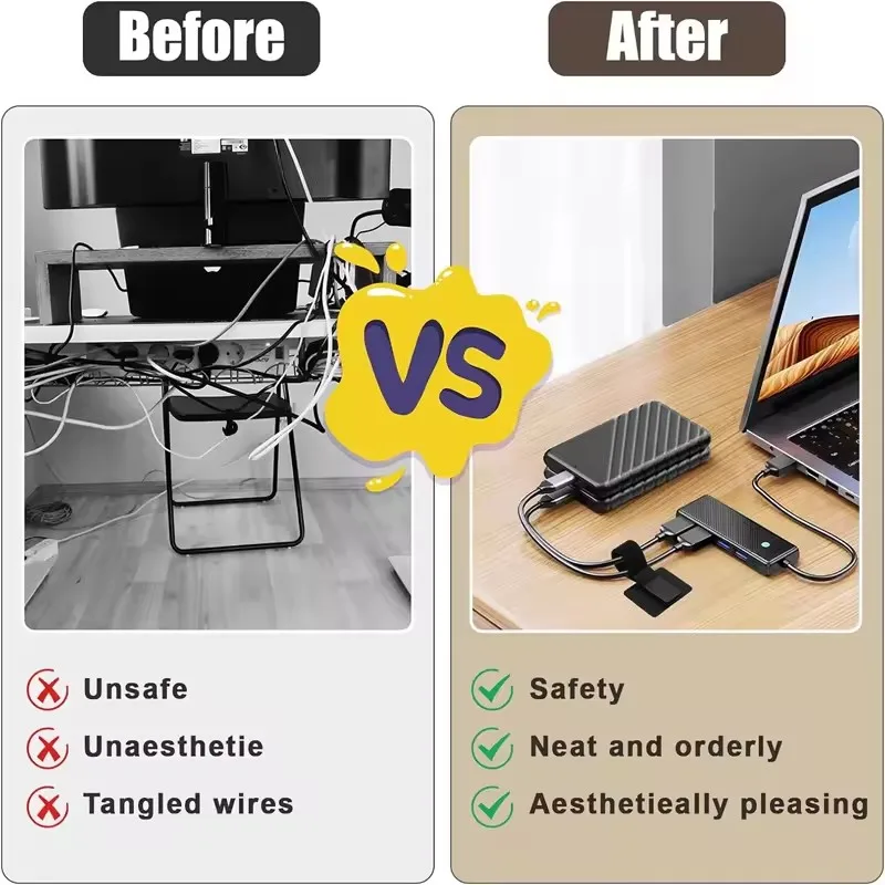 4-40 Sets Cable Management Und - Desk Organizer ulasan dan harga