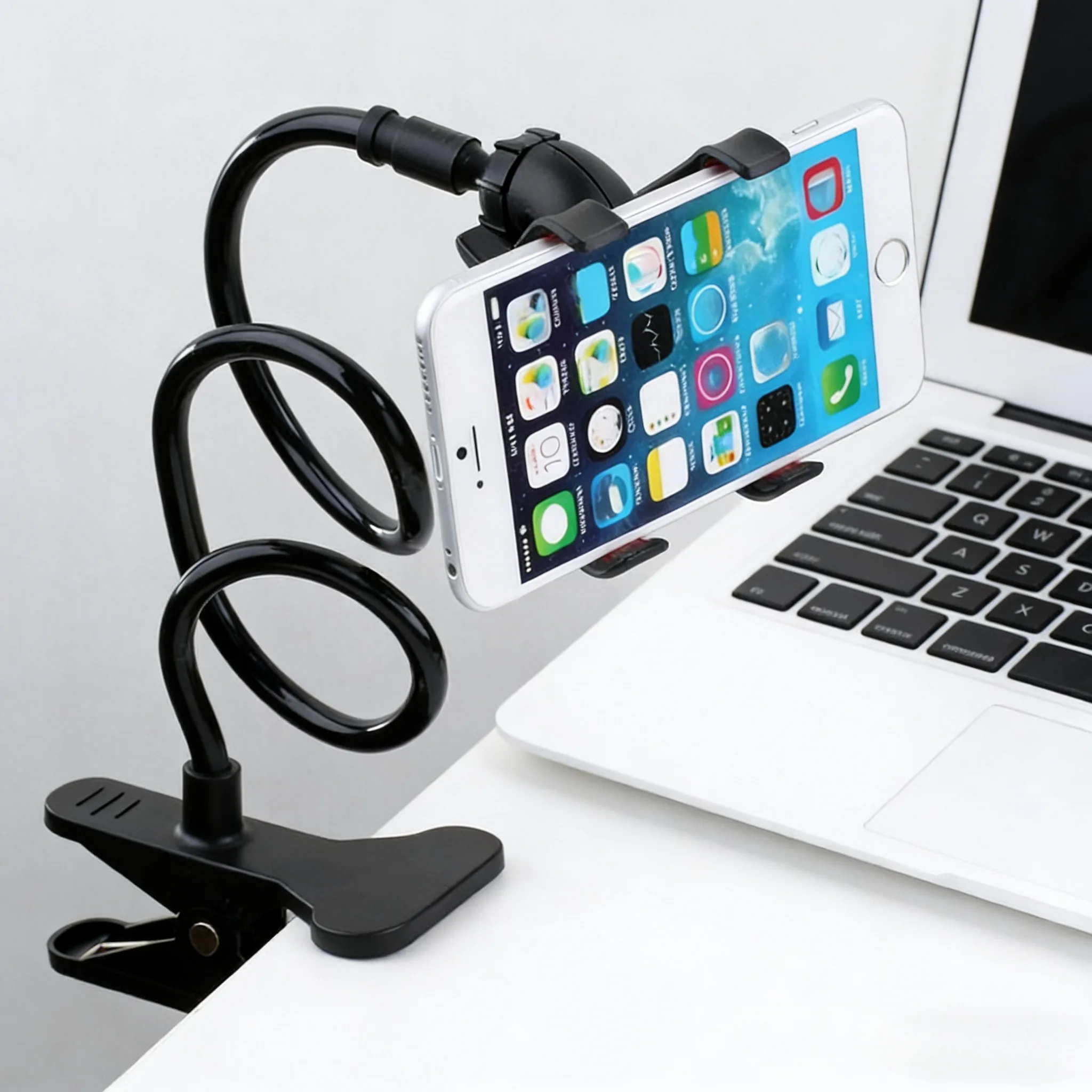Adjustable Long Arm Phone Stan - Standing Desk ulasan dan harga