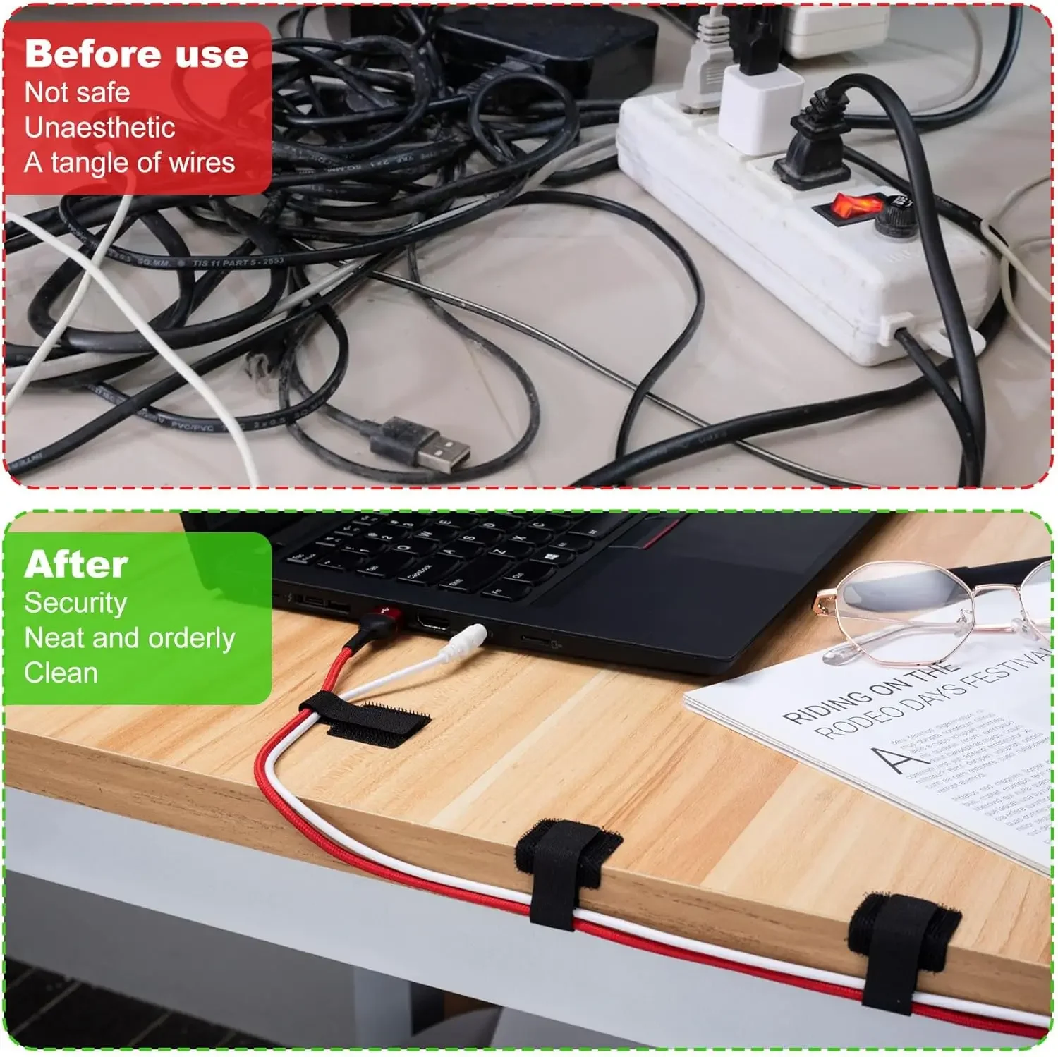Reusable Cable Ties Fastening  - Desk Organizer ulasan dan harga