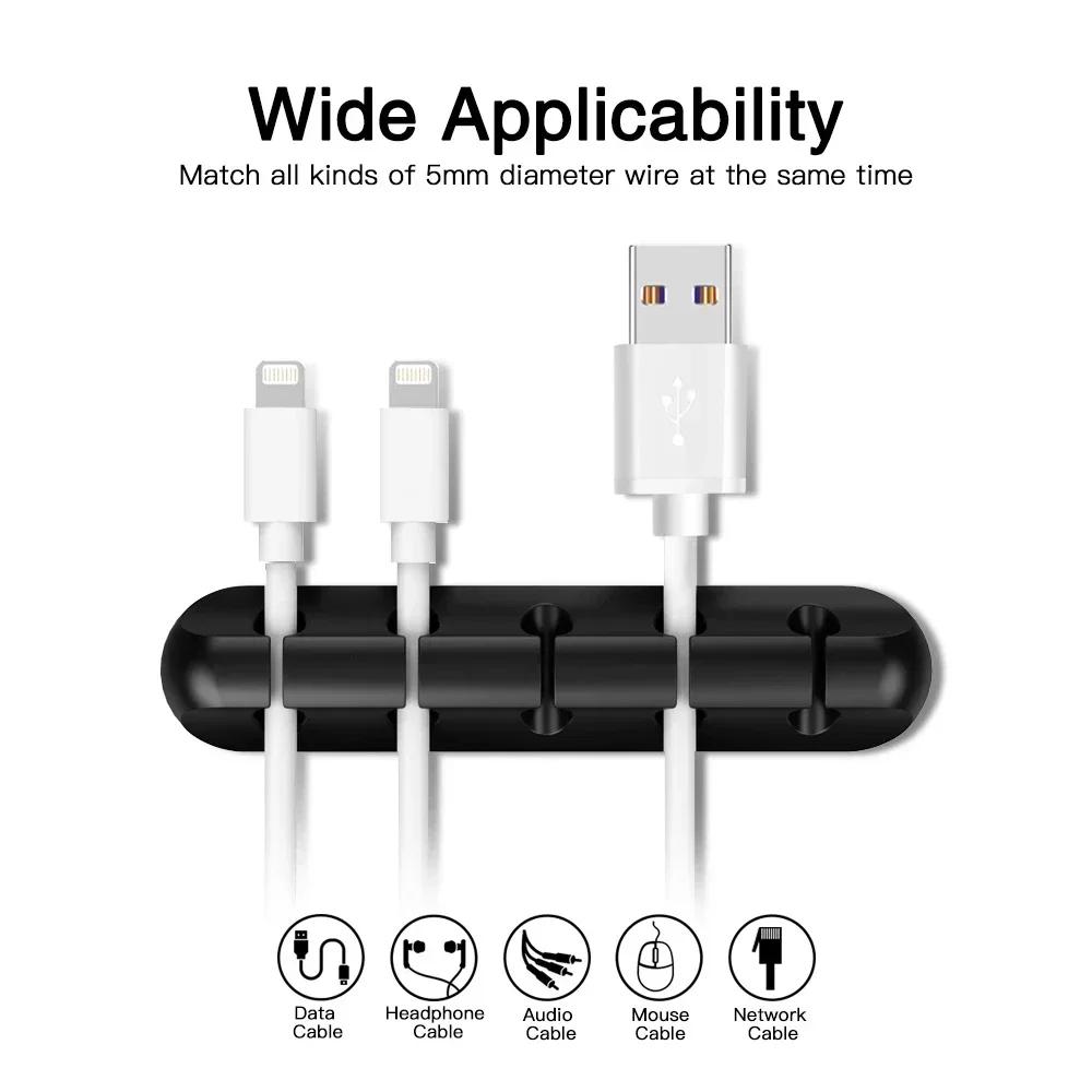 Silicone USB Cable Organizer U - Desk Organizer ulasan dan harga